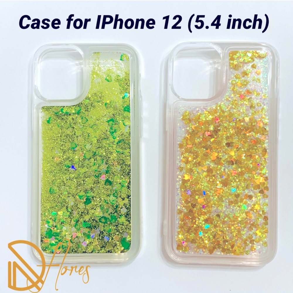 Cases for IPhone 12 (5.4 inch) Green and Gold